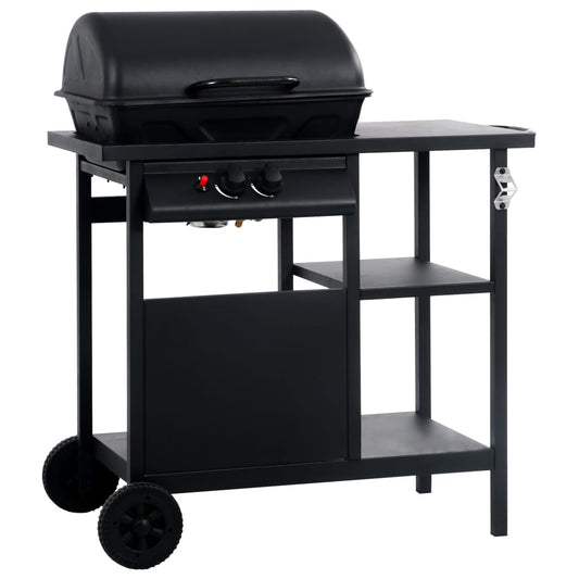 Barbecue e Griglia a Gas con 3 Ripiani Nero - homemem39