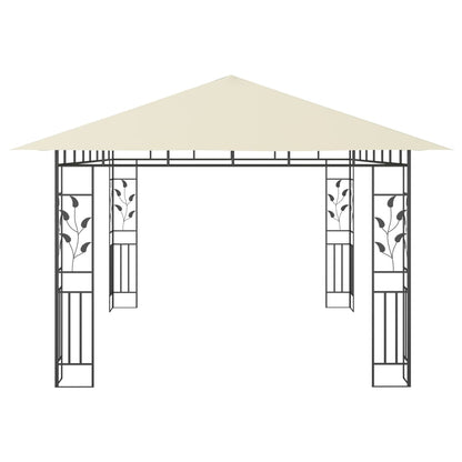Gazebo con Zanzariera 4x3x2,73 m Crema 180 g/m² - homemem39