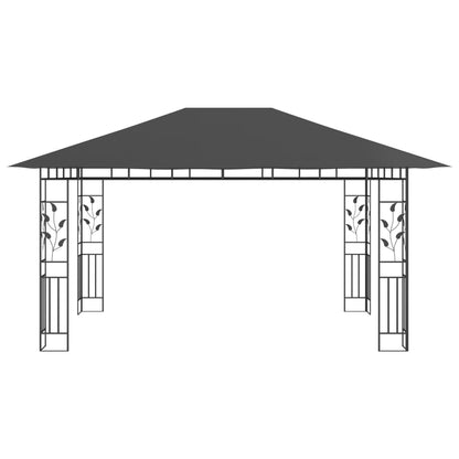 Gazebo con Zanzariera 4x3x2,73 m Antracite 180 g/m² - homemem39