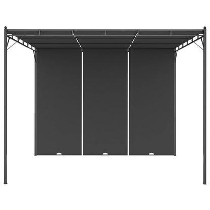 Gazebo da Giardino con Tenda Laterale 3x3x2,25 m Antracite - homemem39