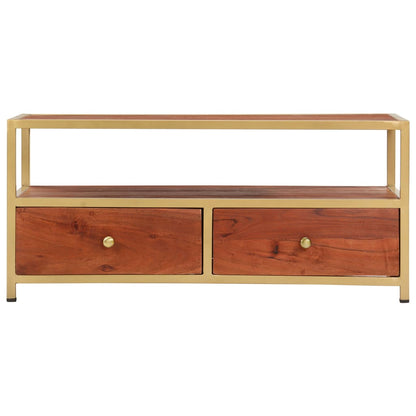 Tavolino da Caffè 90x50x40 cm in Legno Massello di Acacia - homemem39