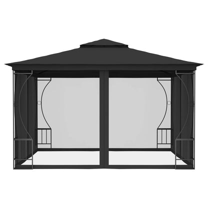 Gazebo con Rete 300x300x265 cm Antracite - homemem39