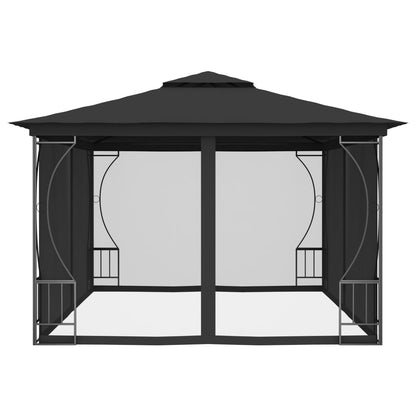 Gazebo con Rete 300x400x265 cm Antracite - homemem39
