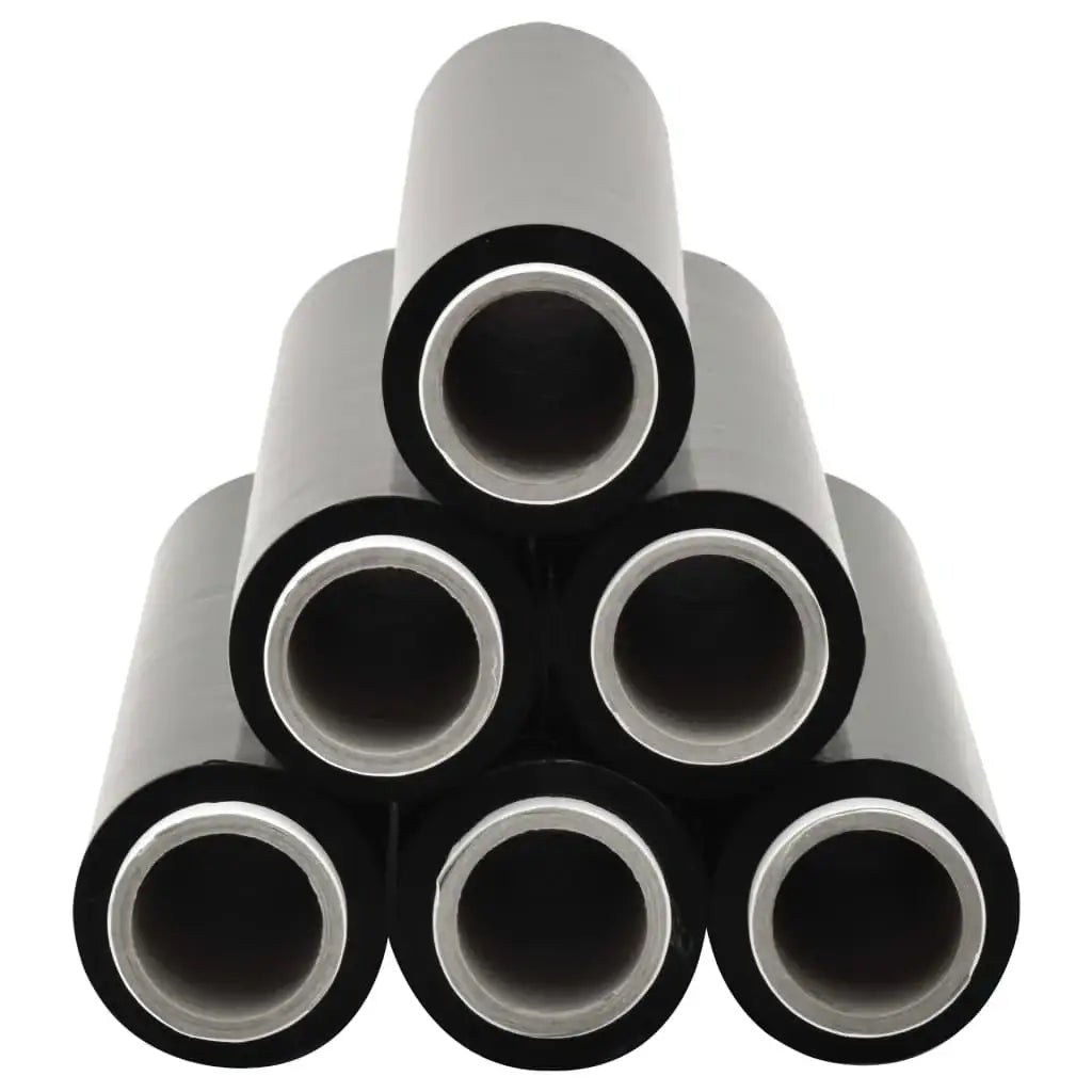 vidaXL Rotoli di Pellicola per Pallet 6 pz Nero 23 µm 624 m - homemem39