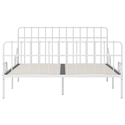 Giroletto con Doghe Bianco in Metallo 200x200 cm - homemem39