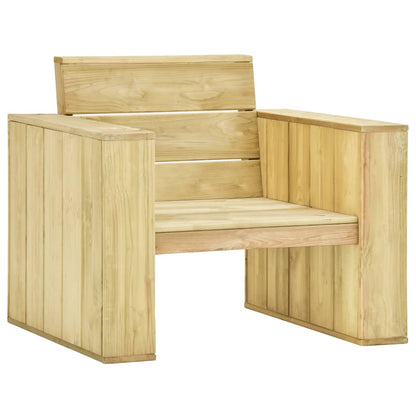 Sedia da Giardino 89x76x76 cm in Legno di Pino Impregnato - homemem39