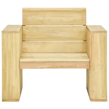 Sedia da Giardino 89x76x76 cm in Legno di Pino Impregnato - homemem39