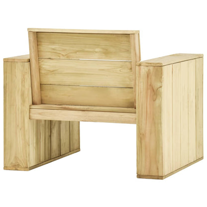 Sedia da Giardino 89x76x76 cm in Legno di Pino Impregnato - homemem39