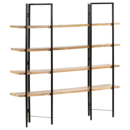 Libreria a 4 Livelli 160x35x160 cm in Legno Massello di Mango - homemem39