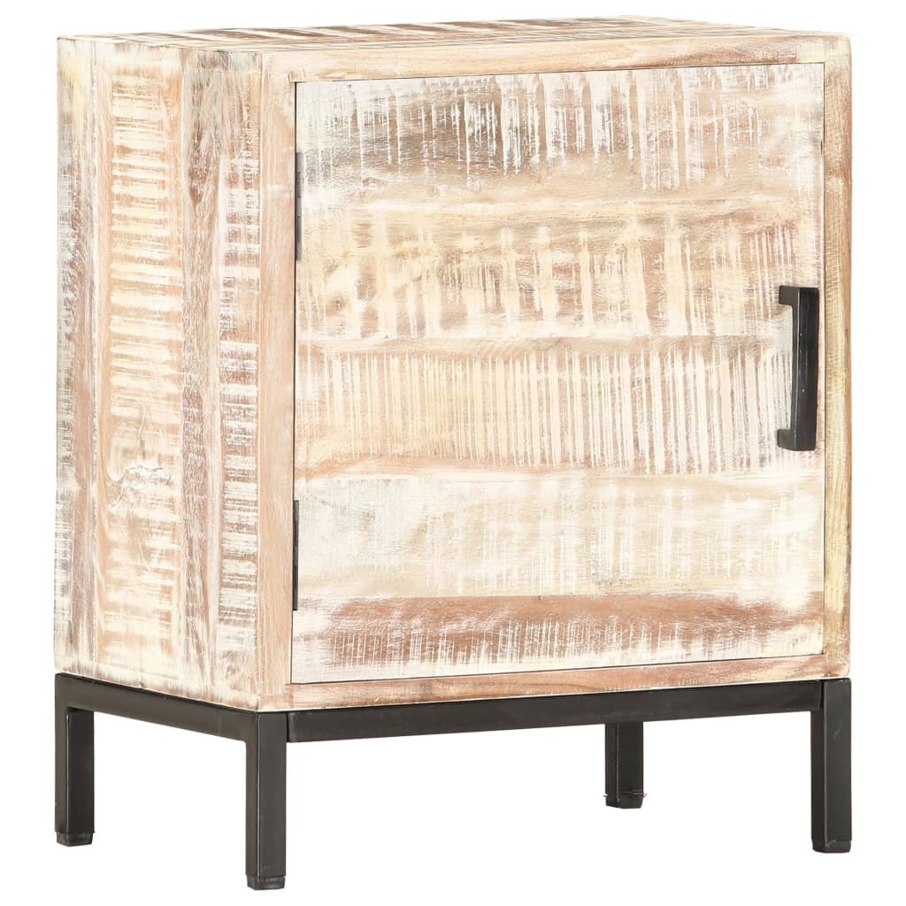 Comodino 40x30x50 cm in Legno Massello di Acacia - homemem39