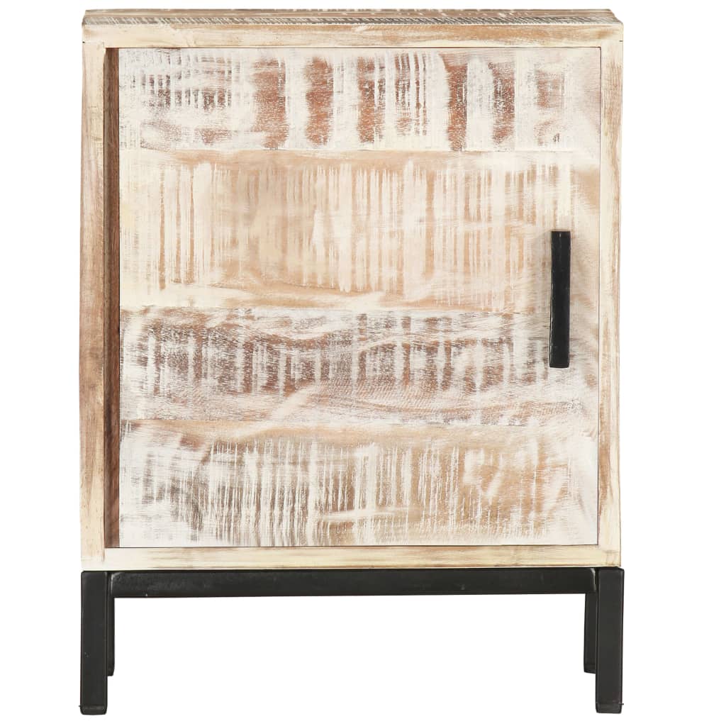 Comodino 40x30x50 cm in Legno Massello di Acacia - homemem39