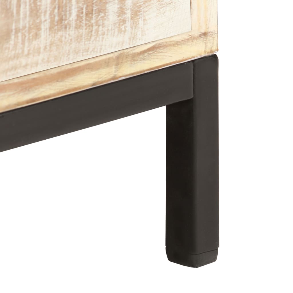 Comodino 40x30x50 cm in Legno Massello di Acacia - homemem39