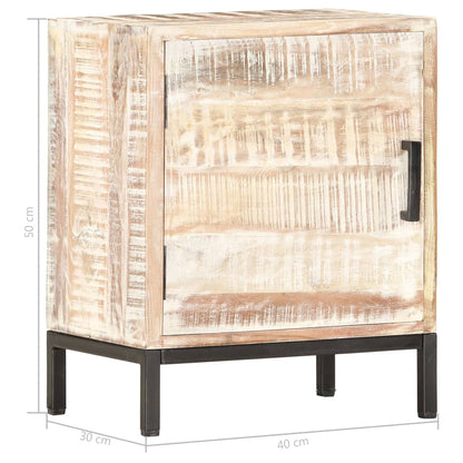 Comodino 40x30x50 cm in Legno Massello di Acacia - homemem39