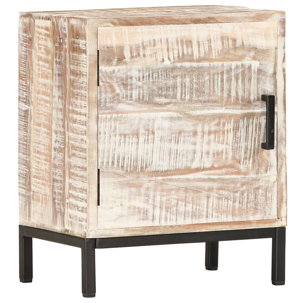 Comodino 40x30x50 cm in Legno Massello di Acacia - homemem39