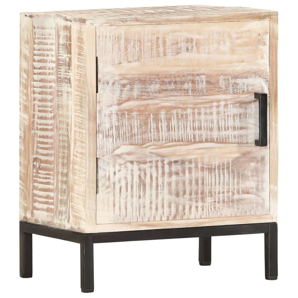 Comodino 40x30x50 cm in Legno Massello di Acacia - homemem39