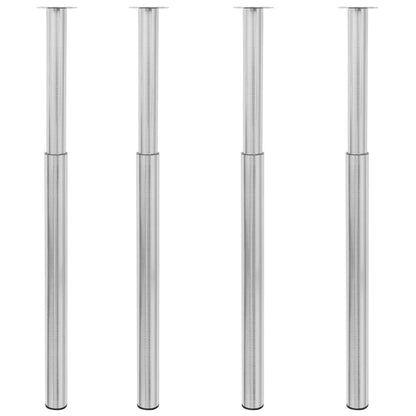 Gambe Telescopiche per Tavolo 4 pz Nichel Spazzolato 710-1100mm - homemem39