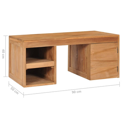 Tavolino da Caffè 90x50x40 cm in Legno Massello di Teak - homemem39