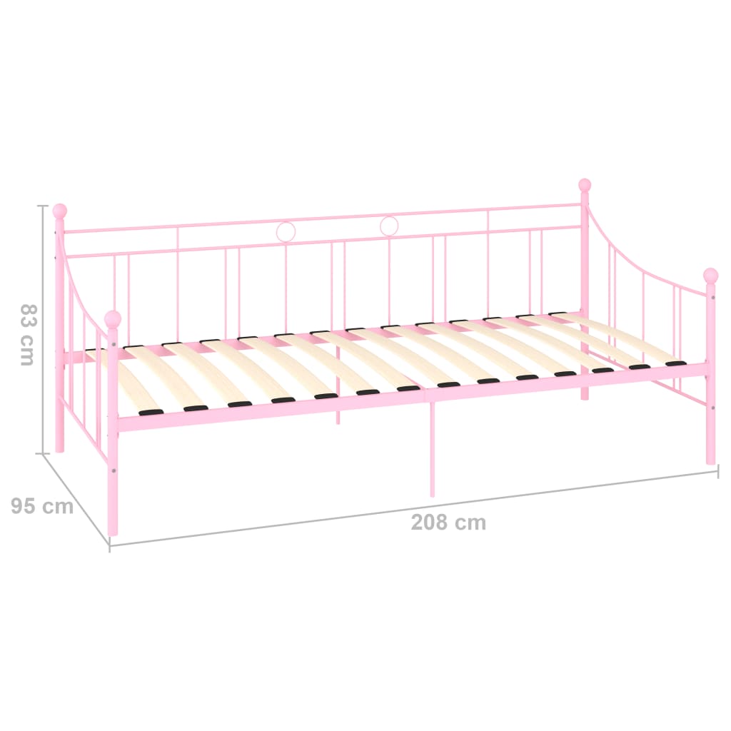 Telaio Divano Letto Rosa in Metallo 90x200 cm - homemem39