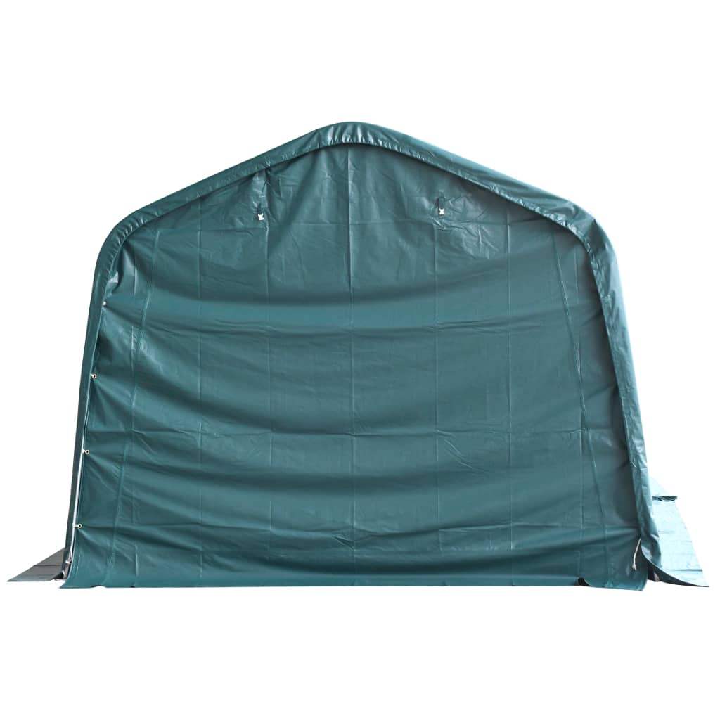 Tendone Bestiame Rimovibile PVC 550 g/m² 3,3x3,2 m Verde Scuro - homemem39