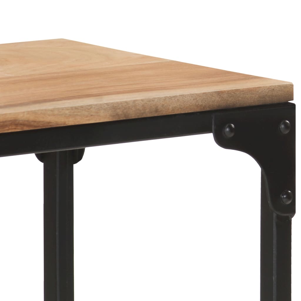 Tavolino da Salotto 90x30x40 cm in Legno Massello di Acacia - homemem39