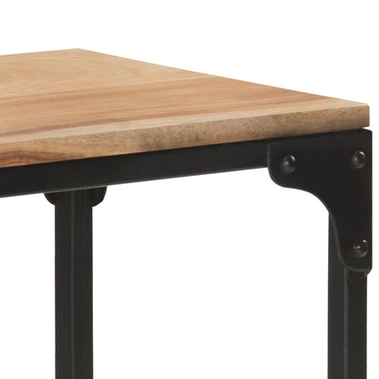 Tavolino da Salotto 90x30x40 cm in Legno Massello di Acacia - homemem39