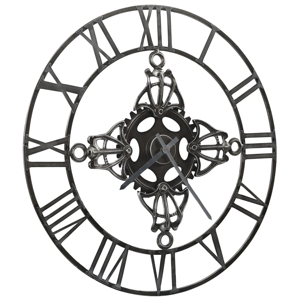 Orologio da Parete Argento 78 cm in Metallo - homemem39