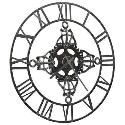 Orologio da Parete Argento 78 cm in Metallo - homemem39