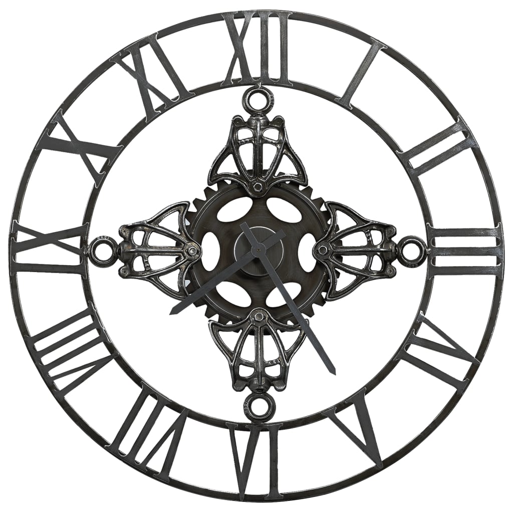 Orologio da Parete Argento 78 cm in Metallo - homemem39
