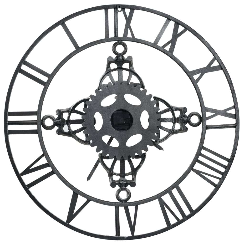 Orologio da Parete Argento 78 cm in Metallo - homemem39