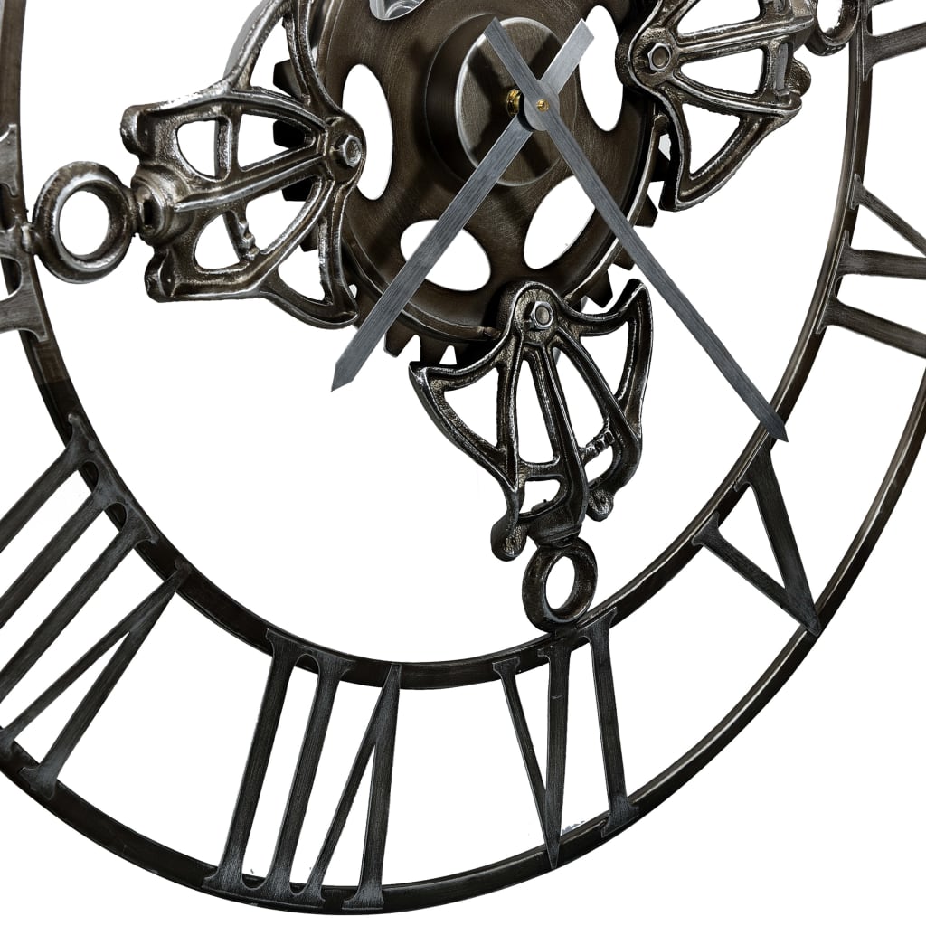 Orologio da Parete Argento 78 cm in Metallo - homemem39