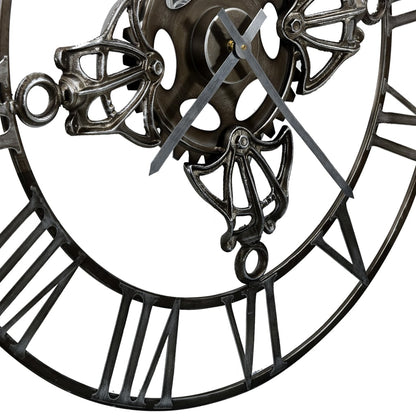 Orologio da Parete Argento 78 cm in Metallo - homemem39