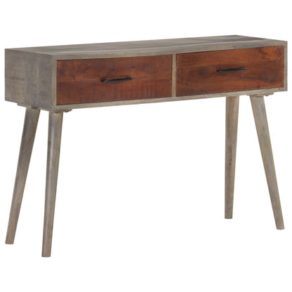 Tavolo Consolle Grigio 110x35x75 cm in Massello di Mango Grezzo - homemem39