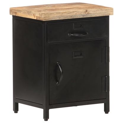 Comodino 40x30x52 cm in Legno di Mango Grezzo - homemem39