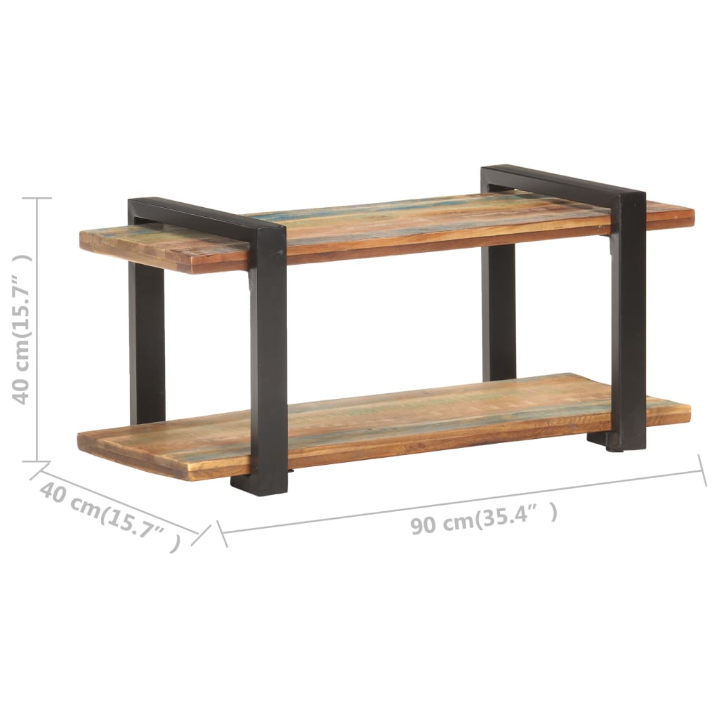 Mobile Porta TV 90x40x40 cm in Legno Massello di Recupero - homemem39