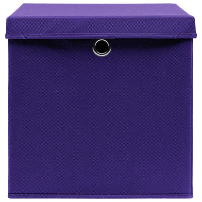 Contenitori con Coperchio 10 pz 28x28x28 cm Viola - homemem39