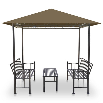 Padiglione Giardino Tavolo e Panche 2,5x1,5x2,4m Talpa 180 g/m² - homemem39