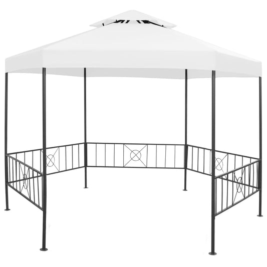 Gazebo da Giardino 323x275x265 cm Bianco 180 g/m² - homemem39
