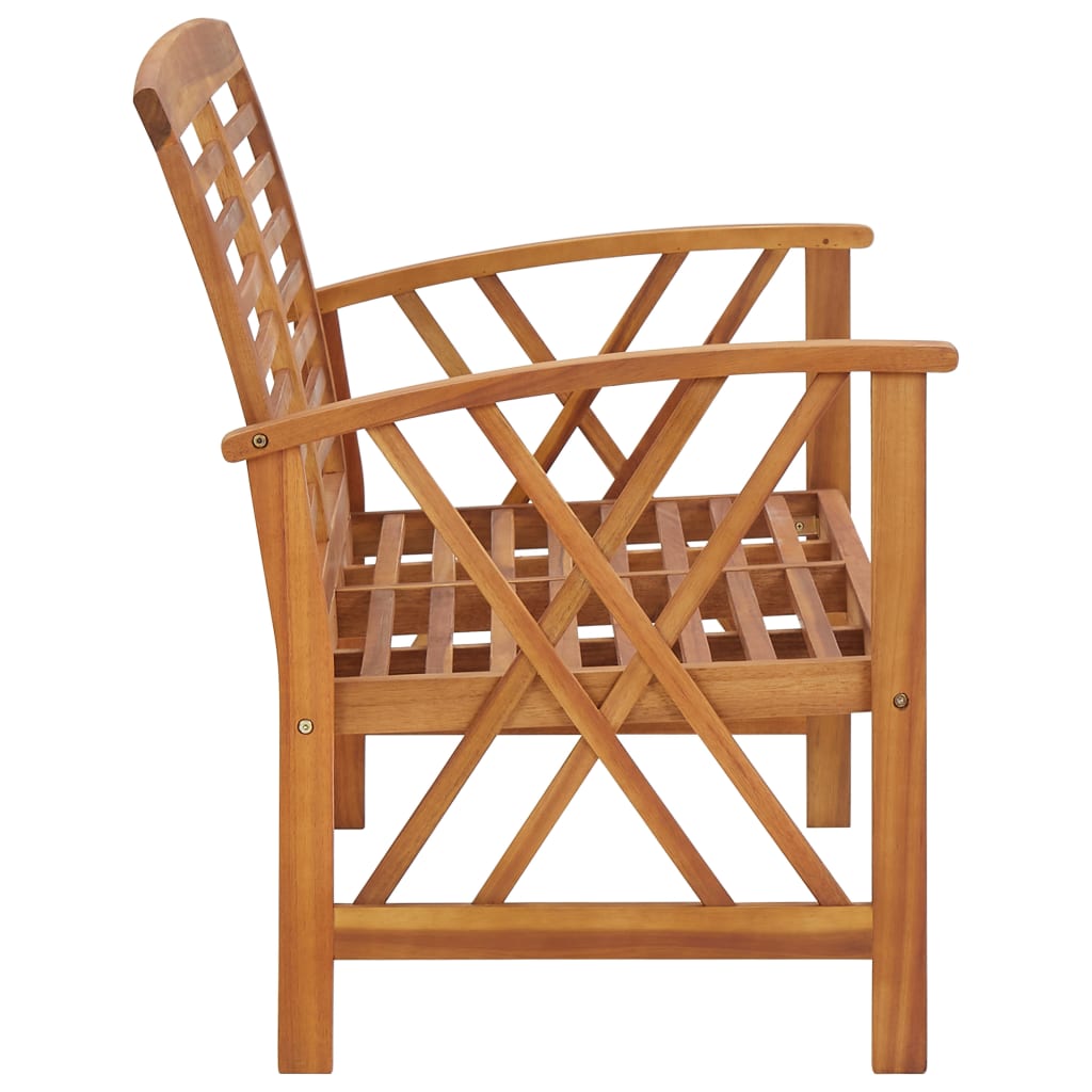 Panchina da Giardino 119 cm in Legno Massello d'Acacia - homemem39