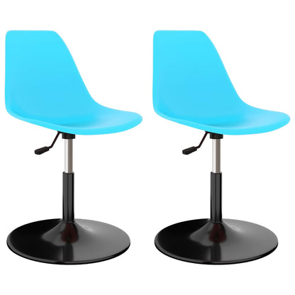 324193 vidaXL Swivel Dining Chairs 2 pcs Blue PP - homemem39