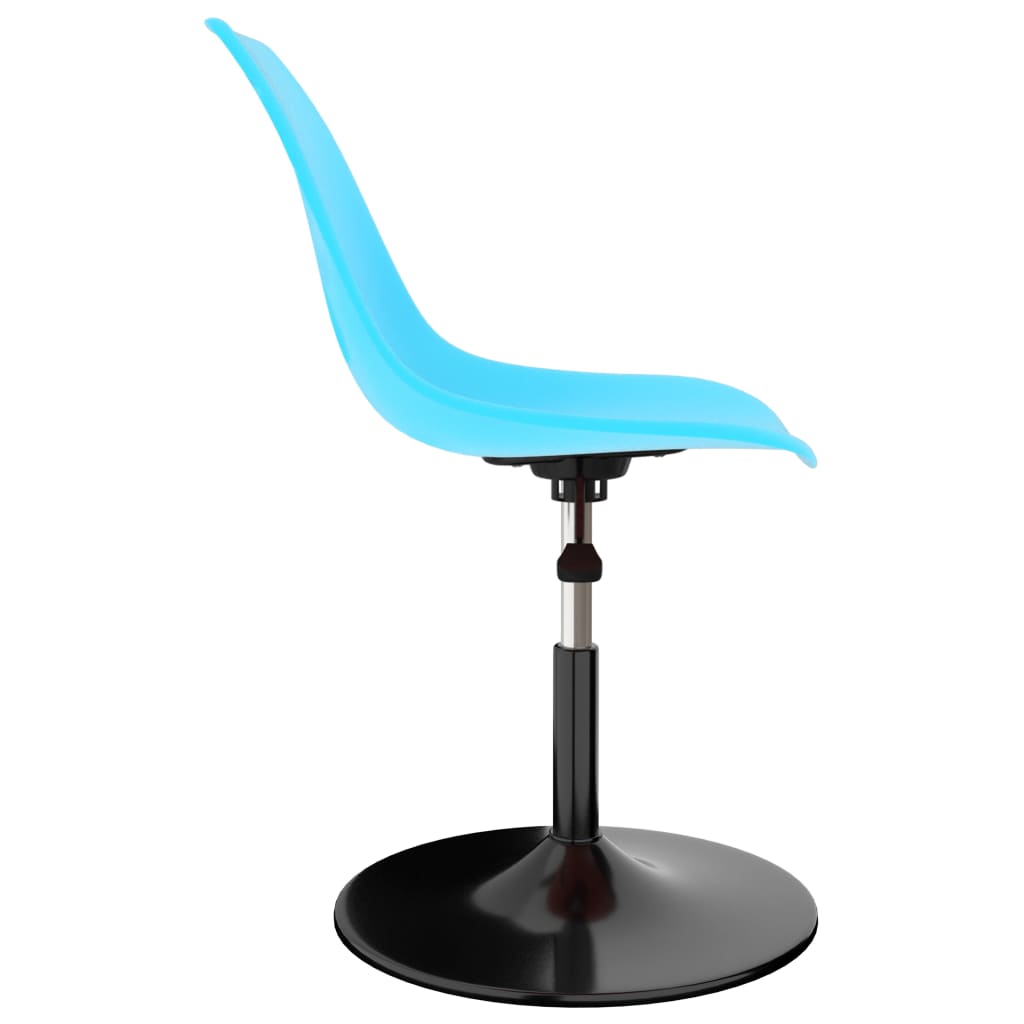 324193 vidaXL Swivel Dining Chairs 2 pcs Blue PP - homemem39
