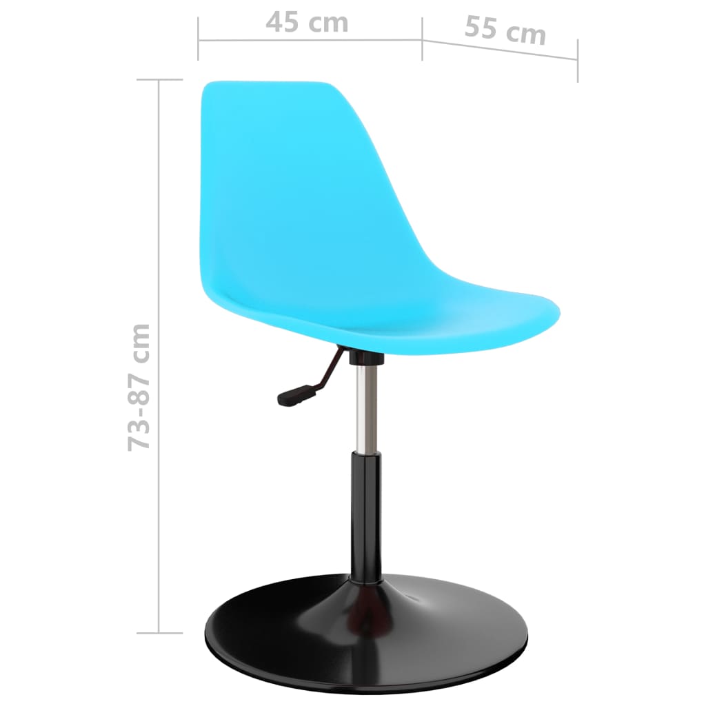 324193 vidaXL Swivel Dining Chairs 2 pcs Blue PP - homemem39