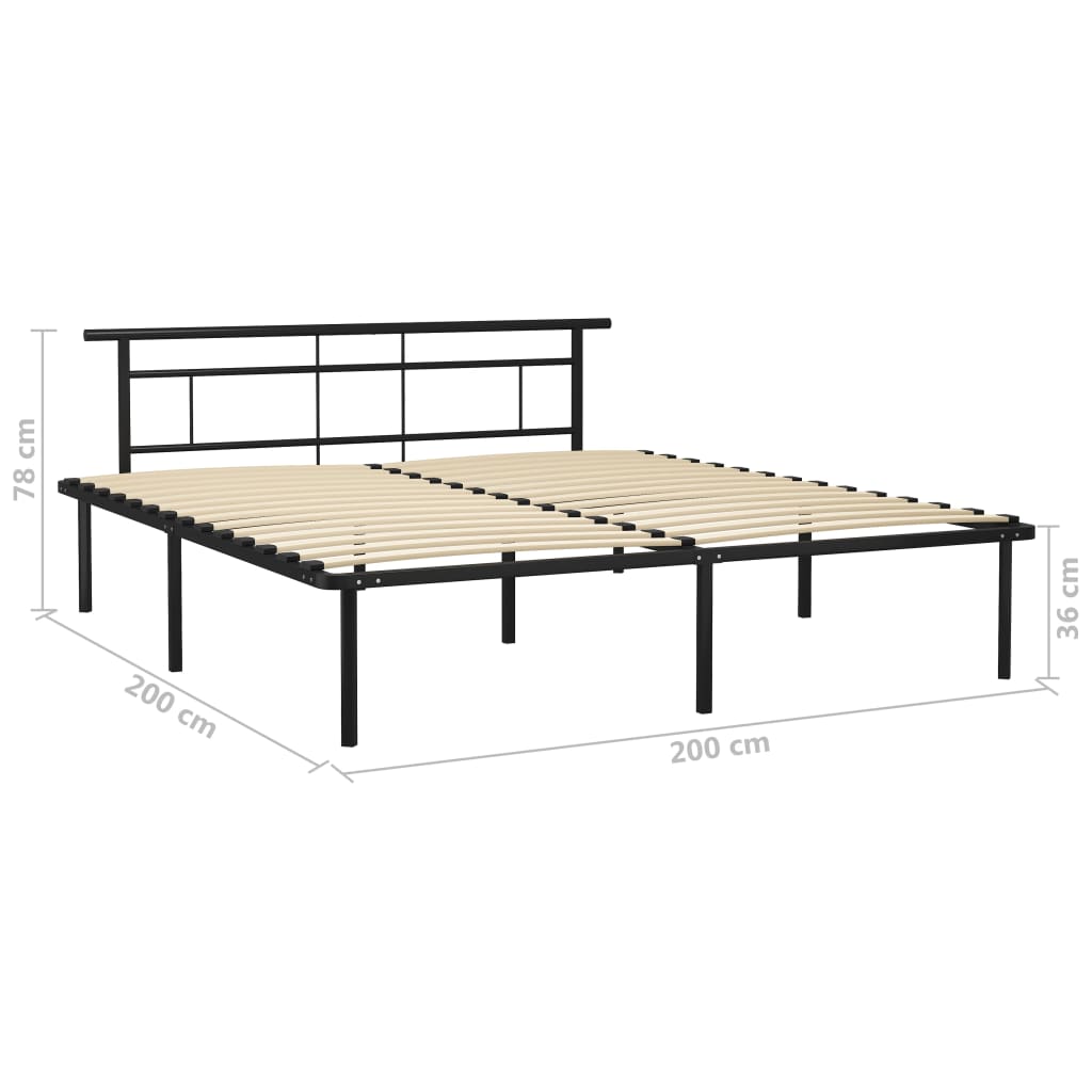 Giroletto Nero in Metallo 200x200 cm - homemem39
