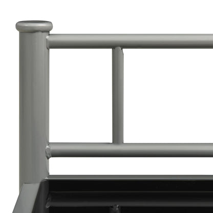 Comodino Grigio e Nero 45x34,5x60,5 cm in Metallo e Vetro - homemem39