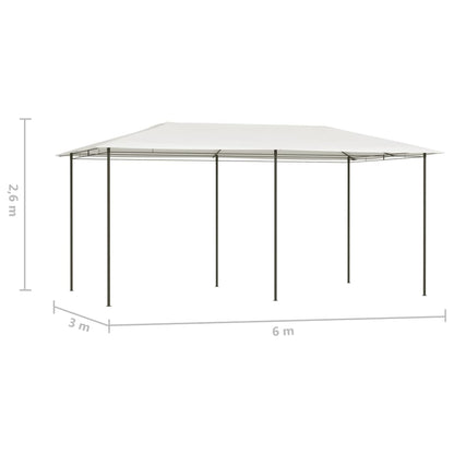Gazebo 3x6x2,6 m Crema 160 g/m² - homemem39