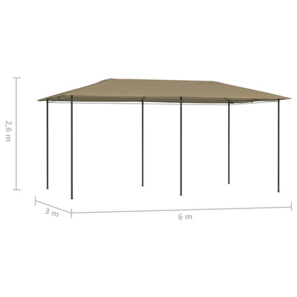 Gazebo 3x6x2,6 m Grigio Talpa 160 g/m² - homemem39