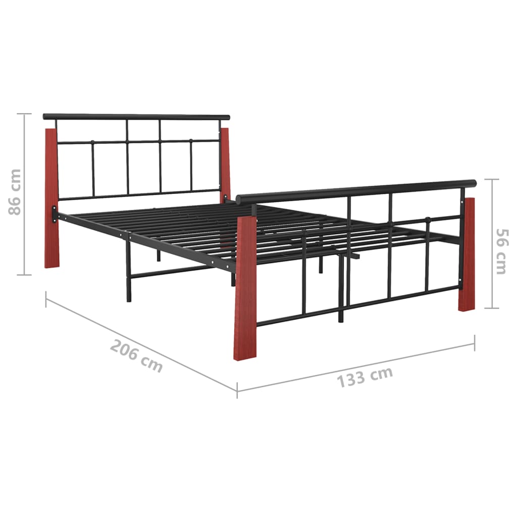 Giroletto in Metallo e Legno Massello di Rovere 120x200 cm - homemem39