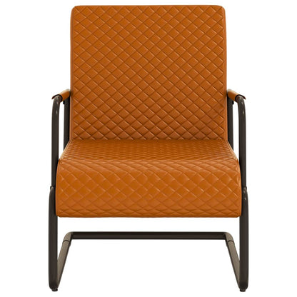 Sedia a Sbalzo Marrone in Similpelle - homemem39