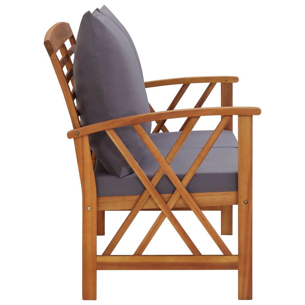 Set Divani da Giardino 3 pz con Cuscini in Massello di Acacia - homemem39