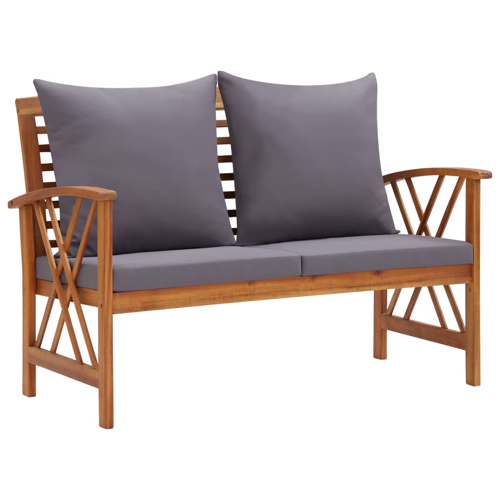 Set Divani da Giardino 3 pz con Cuscini in Massello di Acacia - homemem39