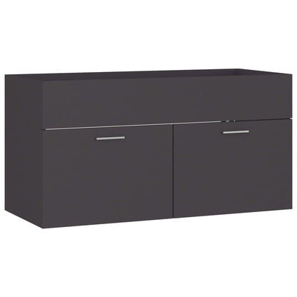 Mobile Sottolavabo Grigio 90x38,5x46 cm in Truciolato - homemem39